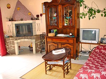 Wohnraum mit Kamin Wohnraum mit Kamin