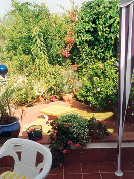 Blick von Terrasse in den Garten Blick von Terrasse in den Garten